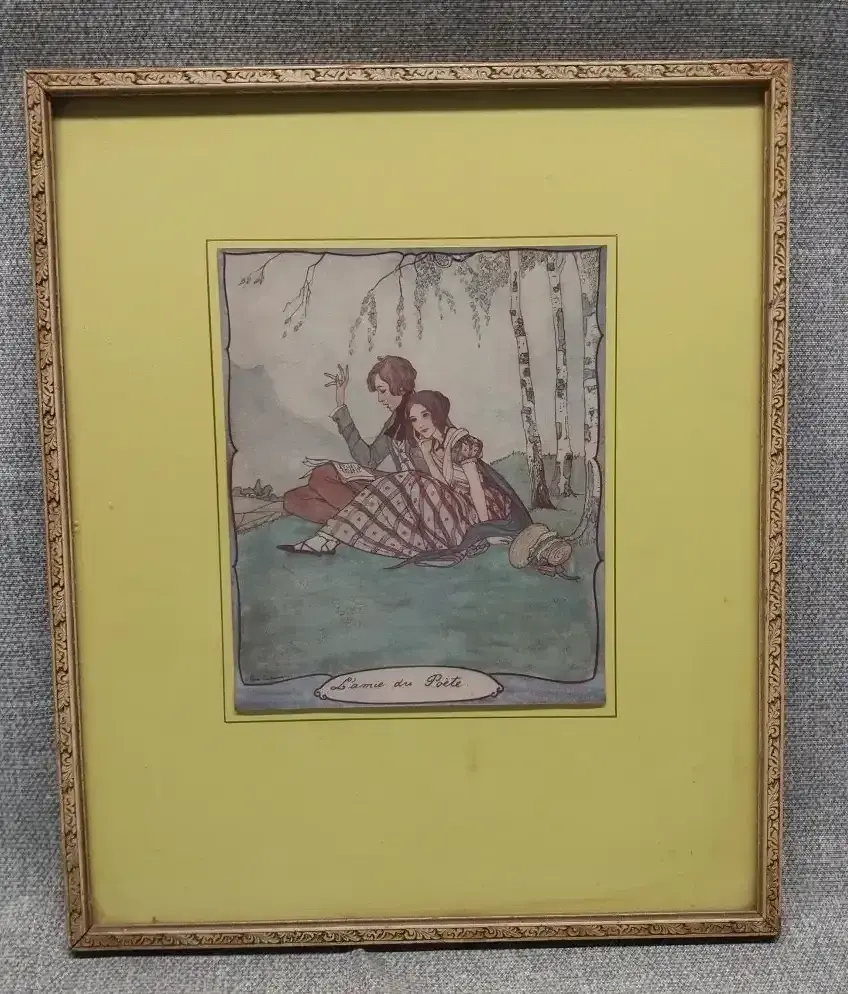 "L' Amie Du Poete" Print By Rie Cramer