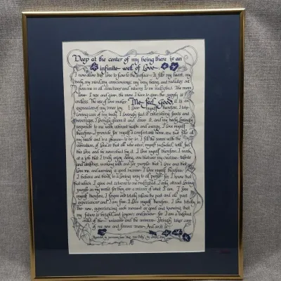 "Heal Your Body" Hand Written Calligraphy Print By Louise Hay