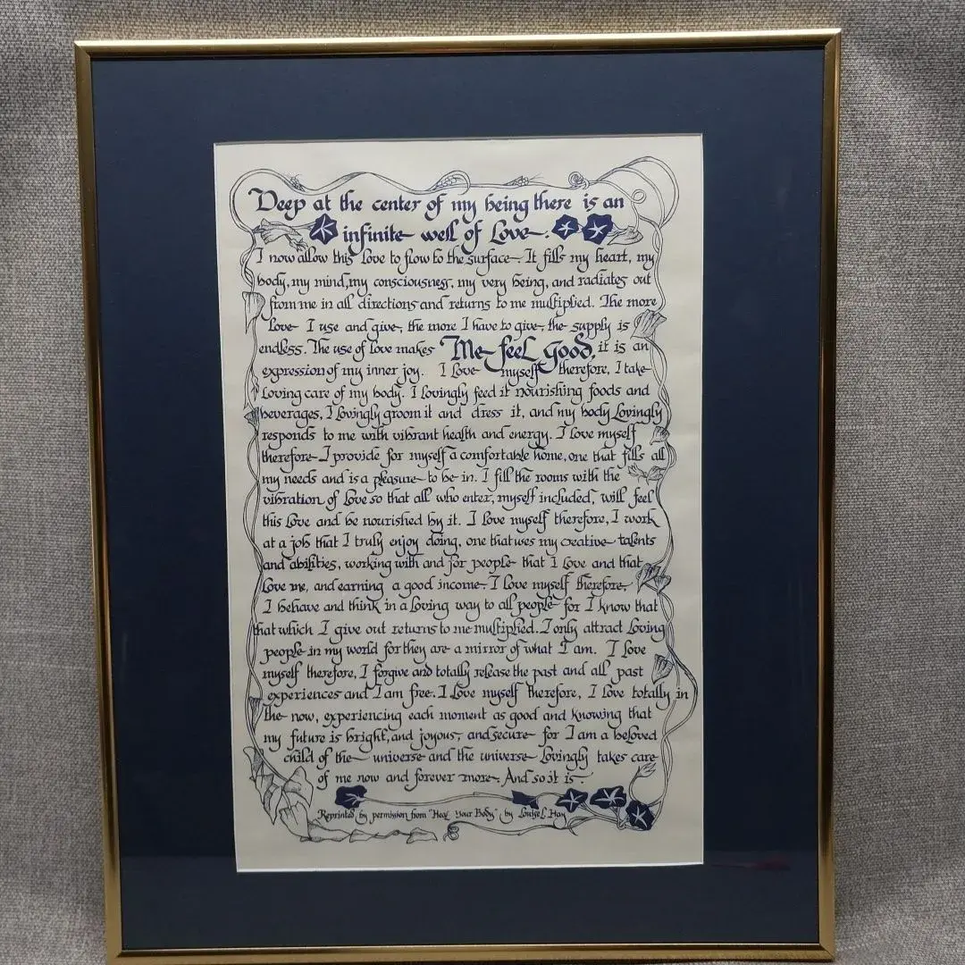"Heal Your Body" Hand Written Calligraphy Print By Louise Hay