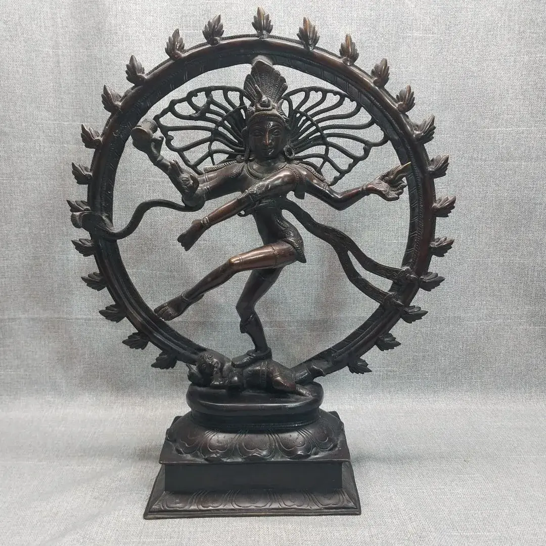 Shiva Nataraja Brass Statue, Lord of the Dance, Ring of Fire, Hindu Deity