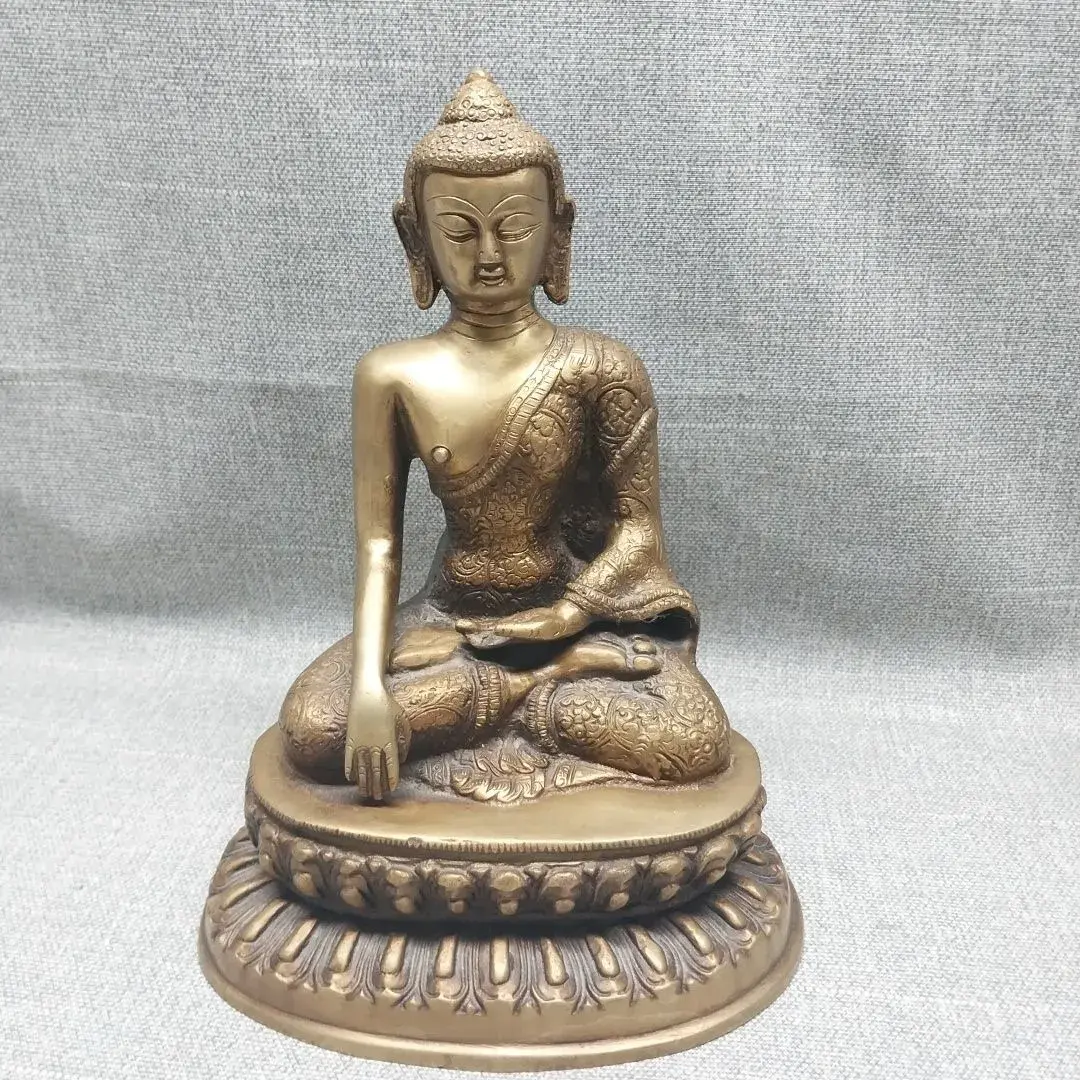 Thai Style Brass Chiang Saen Buddha Statue 