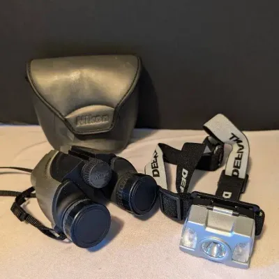 Nikon Binoculars 8 x 21 & Head Lamp  
