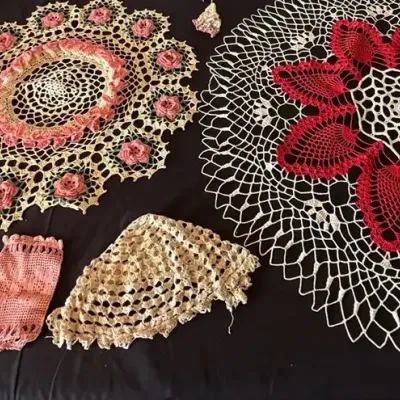 Hand Crafted Crewel Doillies & More 
