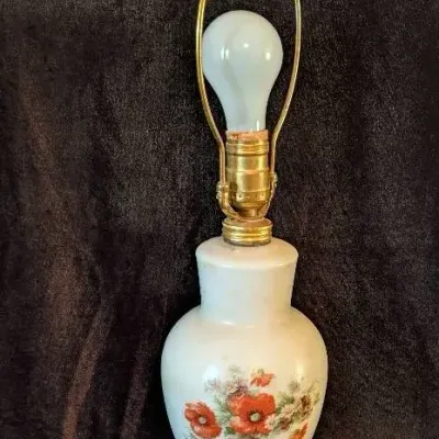 Vintage Milk Glass Lamp