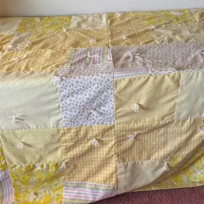 Hand Crafted Machine Sewn Quilt 