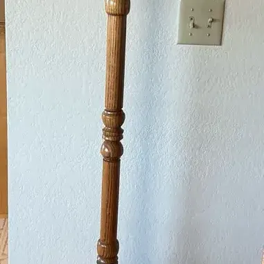 Wood Coat Rack & Dog Figurine