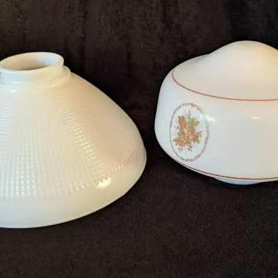 Vintage Milk Glass Light Covers