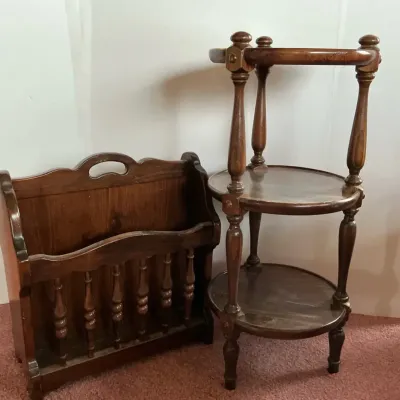 Ethan Allen Plant Stand & Magazine Rack
