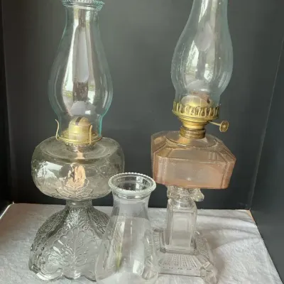 Two Eagle Oil Lamps