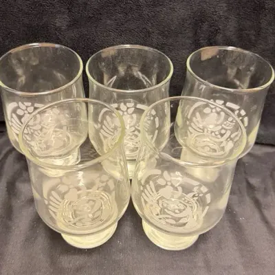 Five Vintage Pfaltzgraff Glasses 
