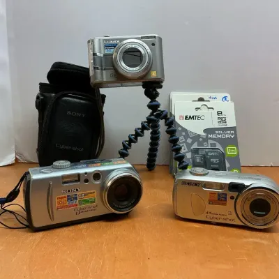 Lumix & Two Sony Cyber-Shots Digital Cameras 