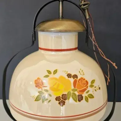 Vintage Hanging Swag Hurricane Lamp