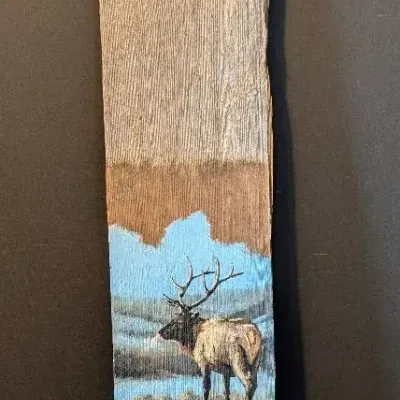 Painted Picture On A Shingle From The Dances With Wolves Movie Set