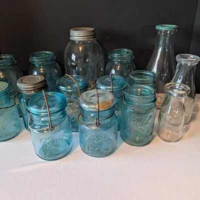 Vintage Ball, Atlas Jars & Milk Bottles 