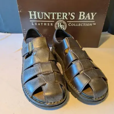 Hunters Bay Men's Leather Shoes Size 10