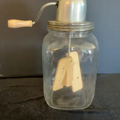 Vintage Taylor Churn Co. Butter Churn With Glass Jar