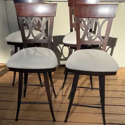 Bar Height Stools – Wooden and Metal Counter Chairs with X-Back Design