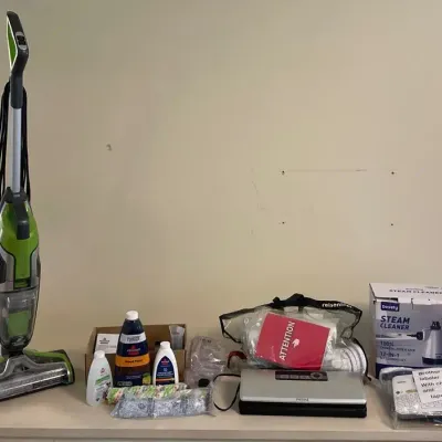 Bissell CrossWave Floor & Carpet Cleaner with Solutions, Dovety Steam Cleaner, Sealer & label maker