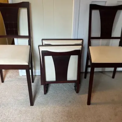 "Leg-O-Matic" folding chairs, manufactured by Lorraine Industries.