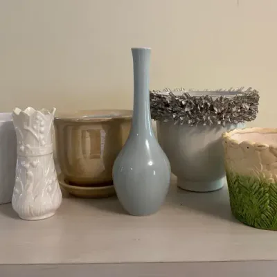 Assorted Ceramic & Pottery Bud Vases, Accent Vessels & Planters Lot