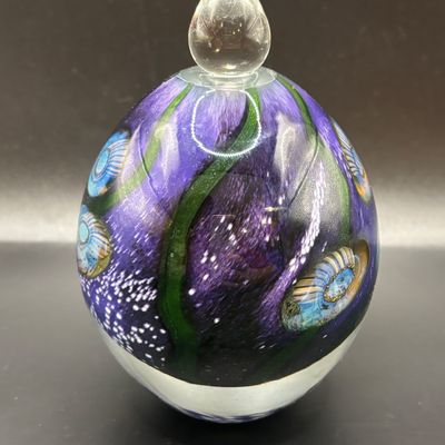 LOT 100: Vintage Art Glass Perfume Bottle: Eickholt 2001