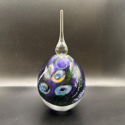 LOT 100: Vintage Art Glass Perfume Bottle: Eickholt 2001