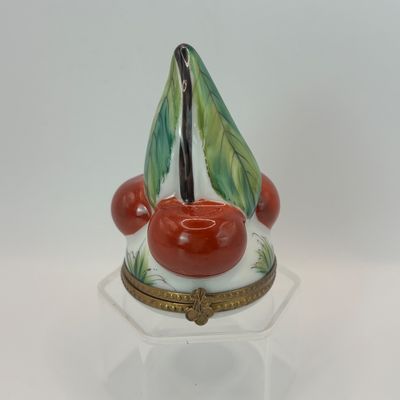 LOT 82: Vintage Limoges Cherry Cluster Trinket Box