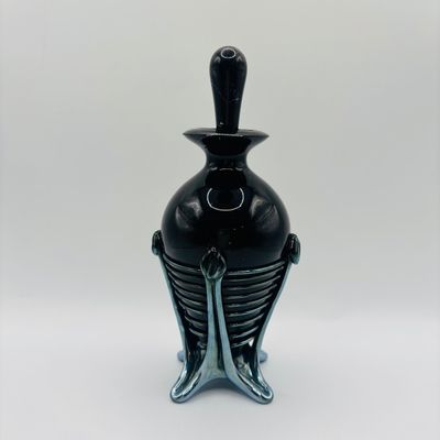 LOT 103: Artisan Signed Cook 96 Art Glass Perfume Bottle