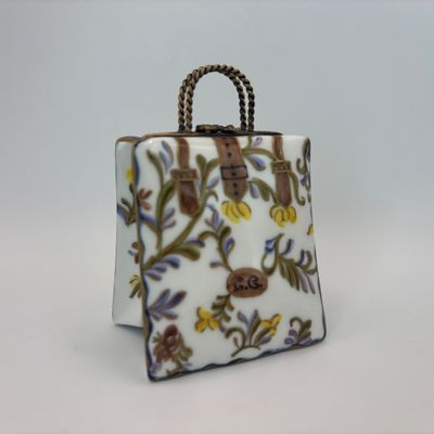 LOT 84: Vintage Limoges Handbag Trinket Box