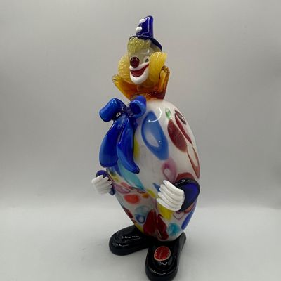 LOT 74: Vintage Murano Polka Dot Glass Clown