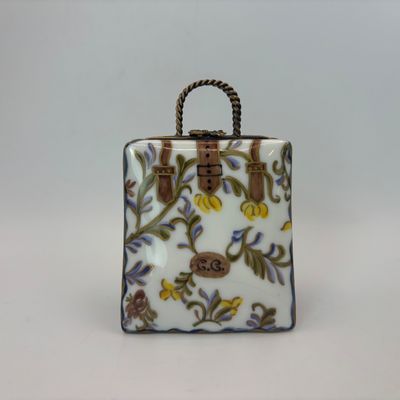 LOT 84: Vintage Limoges Handbag Trinket Box