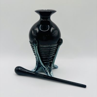 LOT 103: Artisan Signed Cook 96 Art Glass Perfume Bottle