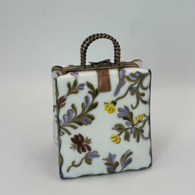 LOT 84: Vintage Limoges Handbag Trinket Box