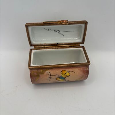 LOT 77: Vintage Limoges Trinket Boxes: Sewing Box & Pharmacien
