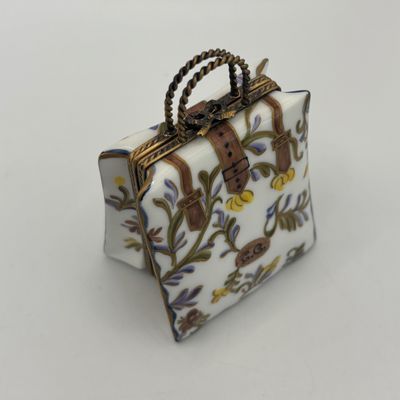 LOT 84: Vintage Limoges Handbag Trinket Box