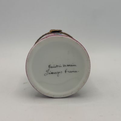 LOT 78: Vintage Limoges Trinket Boxes: Two-Tier Floral & Pink Floral