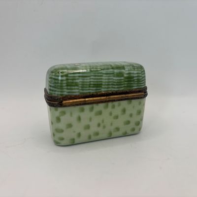 LOT 77: Vintage Limoges Trinket Boxes: Sewing Box & Pharmacien