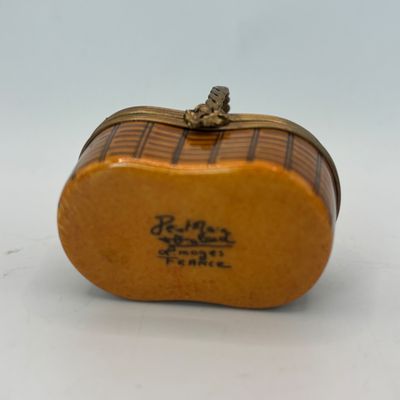 LOT 79: Vintage Limoges Trinket Boxes: Watering Can & Flower Basket