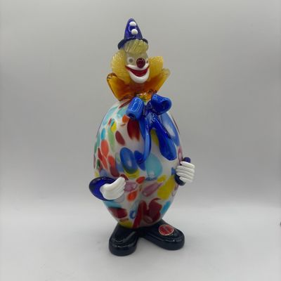 LOT 74: Vintage Murano Polka Dot Glass Clown
