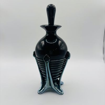 LOT 103: Artisan Signed Cook 96 Art Glass Perfume Bottle