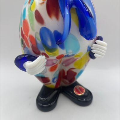 LOT 74: Vintage Murano Polka Dot Glass Clown