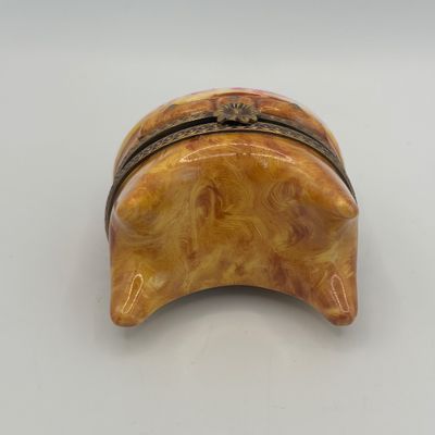 LOT 86: Vintage Limoges Trinket Boxes: Floral Heart & Vanity