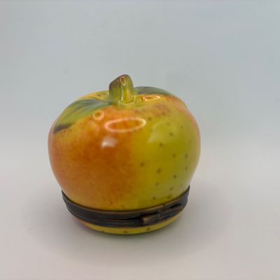 LOT 83: Vintage Limoges Apple Trinket Box
