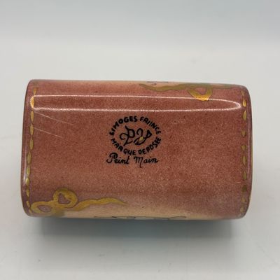 LOT 77: Vintage Limoges Trinket Boxes: Sewing Box & Pharmacien
