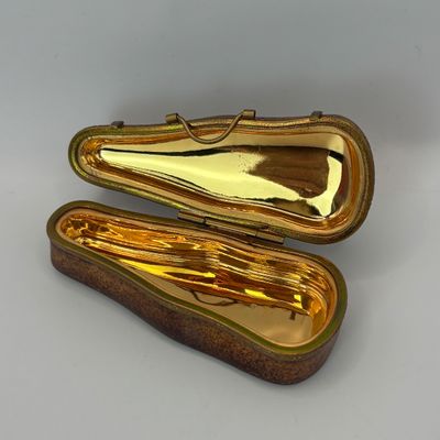 LOT 88: Vintage Limoges Trinket Boxes: Violin Painting & Violin Case (Violin is Broken as Shown)
