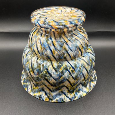 LOT 59: Bohemia/Czechoslovakia Art Glass Vase Collection