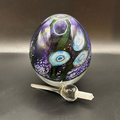 LOT 100: Vintage Art Glass Perfume Bottle: Eickholt 2001