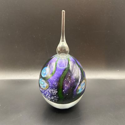LOT 100: Vintage Art Glass Perfume Bottle: Eickholt 2001