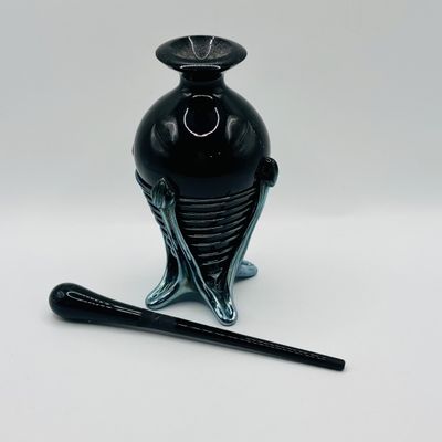 LOT 103: Artisan Signed Cook 96 Art Glass Perfume Bottle