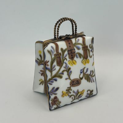LOT 84: Vintage Limoges Handbag Trinket Box